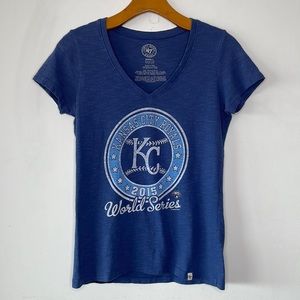 47 Brand Tee “KANSAS CITY WORLD SERIES 2015”     V-Neck short sleeve T-shirt
